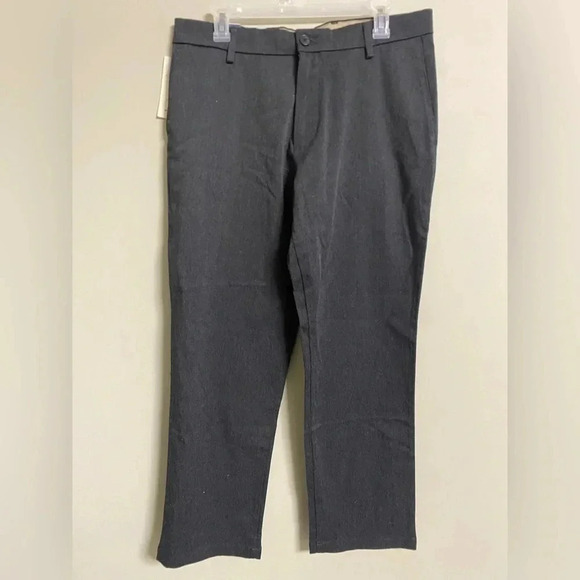 DOCKERS Men's Signature Khaki Straight Fit Grey 33x30 Stretch Wrinkle Free New - Picture 1 of 8
